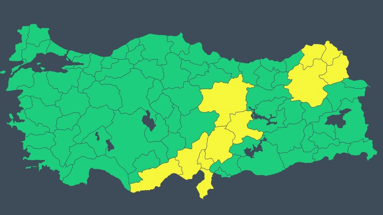 Meteoroloji’den 11 İl İçin Sarı Kodlu Uyarı! Çarşamba günü itibariyle dikkat